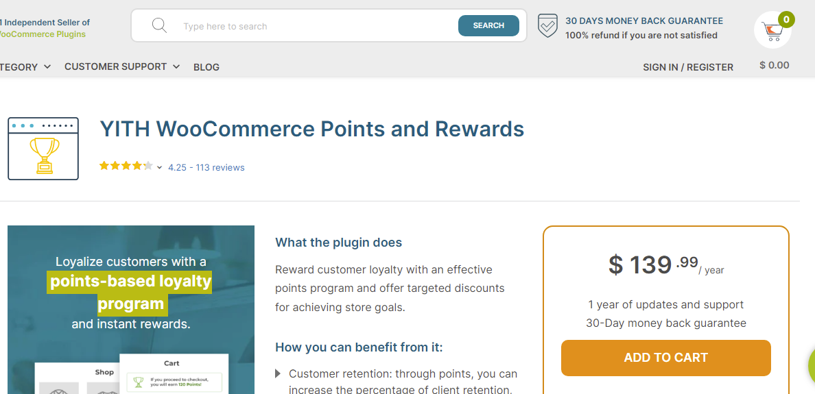 YITH WooCommerce Points and Rewards