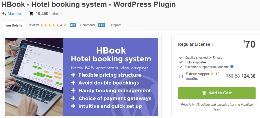 HBook – Hotel WordPress Reservation System